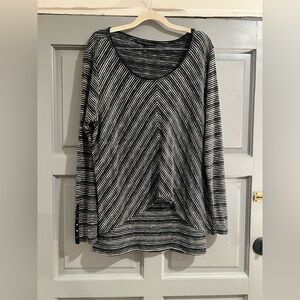 White House Black Market Striped Quarter Sleeve sz XL